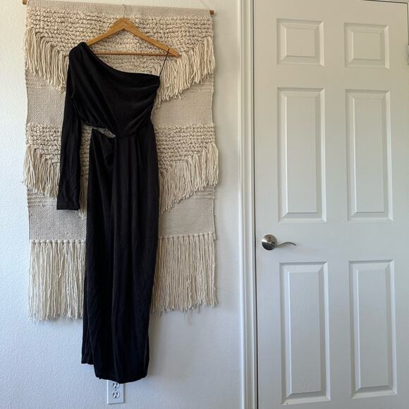 Something Navy One Shoulder Gown - Picture 1 of 8